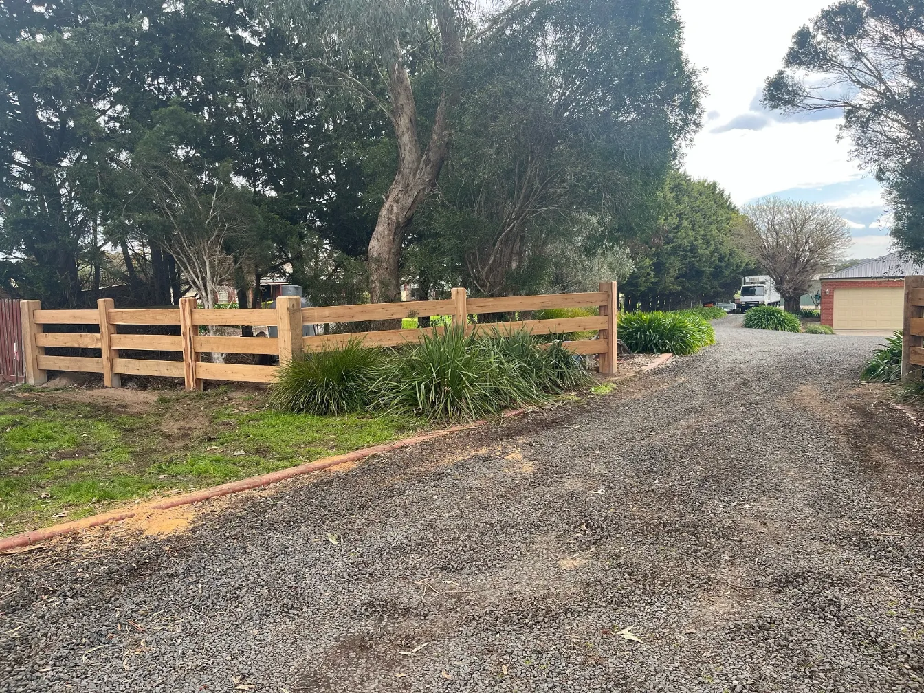 custom residential post and rail barlings woodwork victoria australia